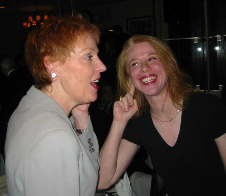 Mary Cleere Haran and Debra Grace Winer doing a Carol Burnett imitation maybe??